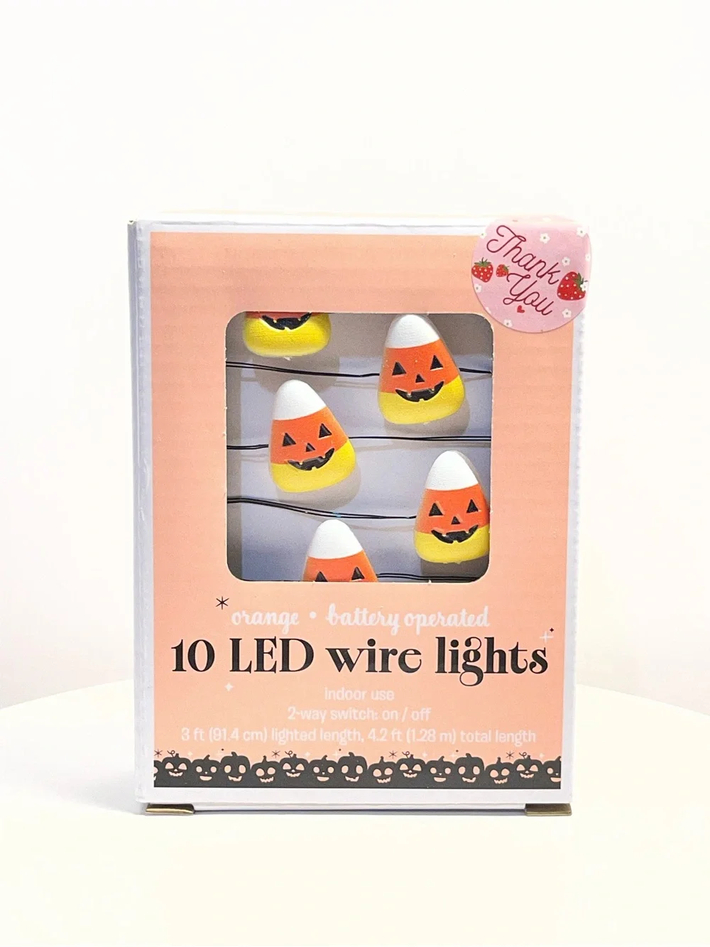 2 boxes of 10 LED Wire Lights - Candy Corn Halloween Decor - NWT **
